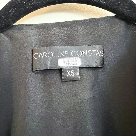 Caroline Constas 100% Silk Vivian Winter Floral V Neck Designer Maxi Dress XS - Picture 7 of 10